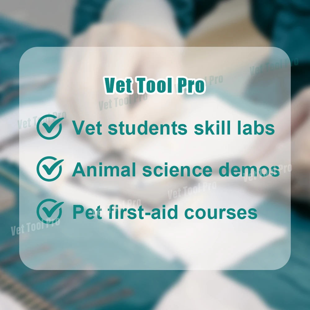 11-Piece Veterinary Training Tool Kit, 11 Blades, Premium Stainless Steel – Professional pet Care Accessories