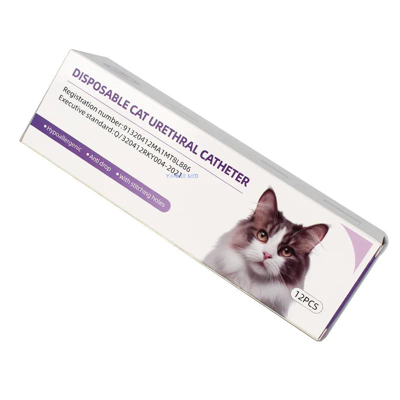 12 pieces Cat Catheter with Stylet, Pet catheter veterinary urinary stone drainage catheter ,  Cat Urine Catheter