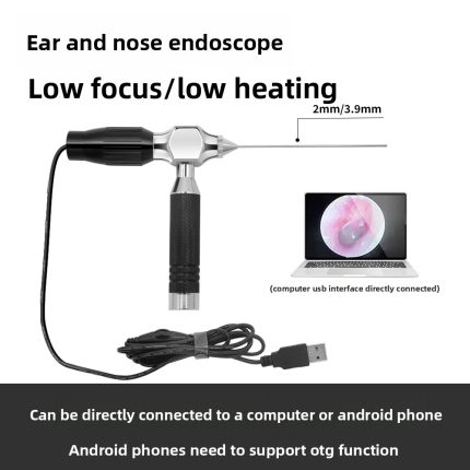 3.0mm ENT Endoscope , Pet Visual  ear and nose endoscope, Hard Tube , Waterproof, 100W HD pixels， Without handle