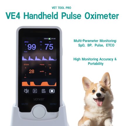 Handheld Pulse Oximeter VE4 Multi-Parameter Monitoring: SpO₂, BP, Pulse, ETCO₂ VET Monitor Pet Monitor, pet clinic equipment